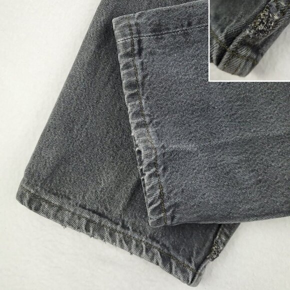 Levi's 501 XX Button Fly Vintage Jeans USA 80s Black 0658 "32x34" Actual 30x32 - Picture 9 of 12